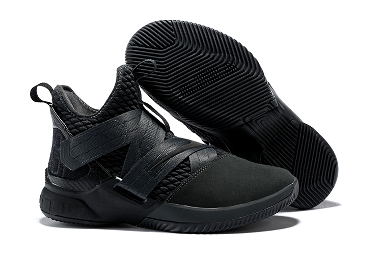 Nike Lebron Soldier 12 All Black Shoes